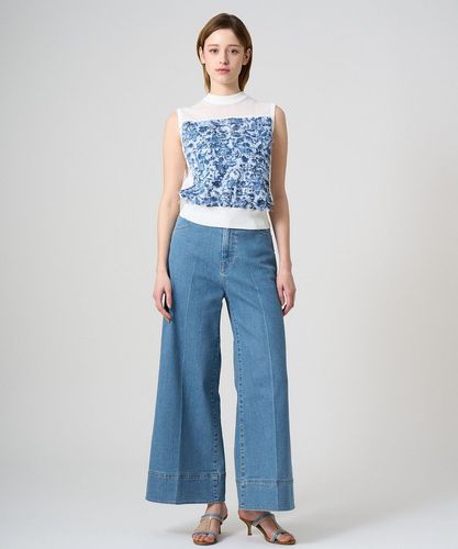 新品タグ付き　ANAYI　24年モデル　ストレッチデニムワイドパンツ　36 ストレッチデニムワイドパンツ|ANAYI OFFICIAL ONLINE STORE