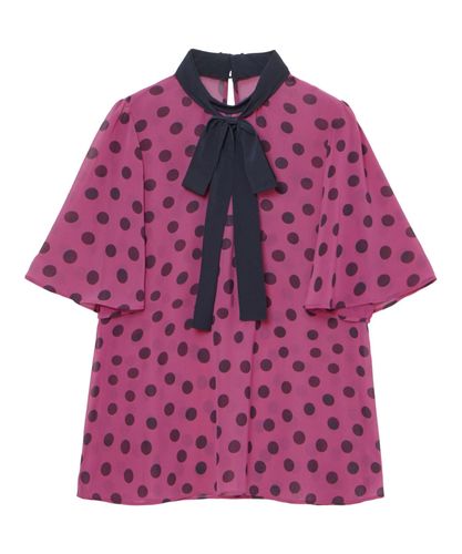 セットアップ対応商品】アートプリントティアードボウ ブラウス|ANAYI