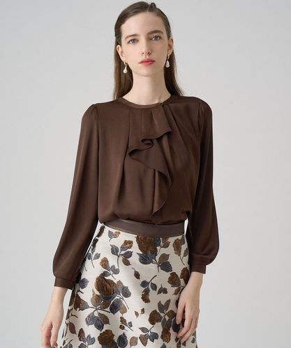 ビンテージサテンラッフル ブラウス|ANAYI OFFICIAL ONLINE STORE