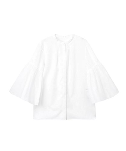 ANAYI コットンツイルレースミックス　ブラウスサイズ38 コットンツイルレースミックス ブラウス|ANAYI OFFICIAL ONLINE STORE