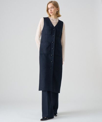 24AW✨ANAYI アナイ インターツイード４ポケットジレ ワンピース セットアップ対応商品】インターツイード4ポケットジレ