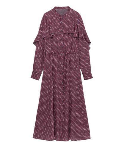 ドローイングフラワープリントシャツ ワンピース|ANAYI OFFICIAL