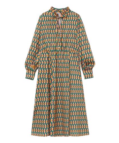 ドローイングフラワープリントシャツ ワンピース|ANAYI OFFICIAL