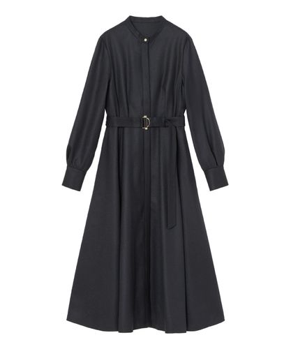 セットアップ対応商品】ウールジョーゼットシームフレアワンピース