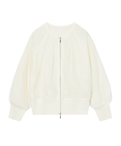 アナイ 23SS コットンボイルギャザーブルゾン シアー長袖　ノーカラー アナイ 23SS コットンボイルギャザーブルゾン シアー長袖 ノーカラー