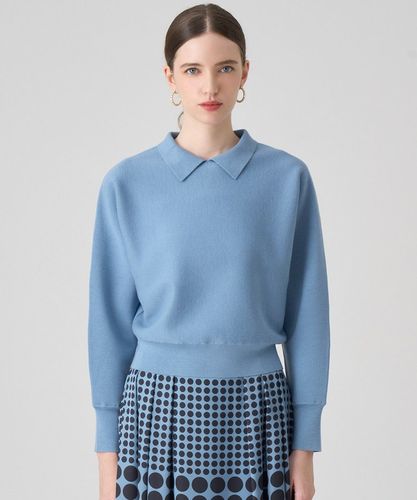 タグ付き‼️ アナイ ANAYI ニットワンピース 【38】 ブルー ウール ANAYI ワンピース シースルーダイヤ柄ニット : ZOZOTOWN Yahoo