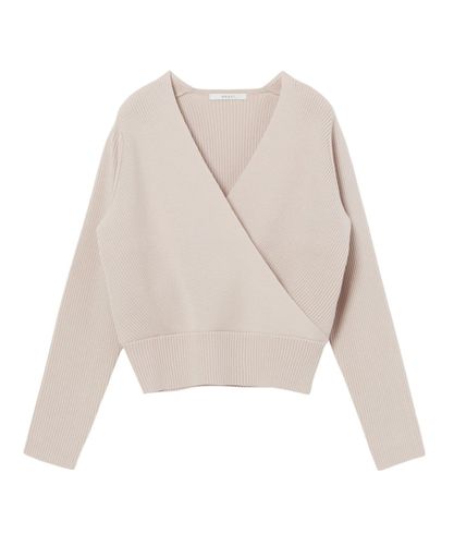 アセテートポリエステルVネック カーディガン|ANAYI OFFICIAL ONLINE