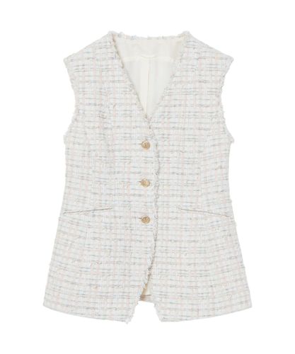 Eternal Line 2025】ミックスツイードペプラム ジャケット|ANAYI