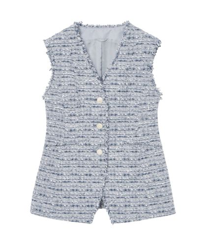 Rania 2025 今期ツイードジレ Eternal Line 2025】ミックスツイードカーヴィージレ|ANAYI OFFICIAL