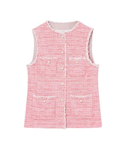 ピンクミックスツイード4ポケットジャケット|ANAYI OFFICIAL ONLINE