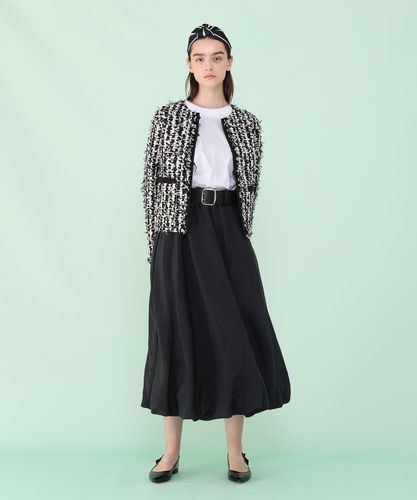 ANAYI アナイ 24AW セットアップ対象 モノトーンリボンツイードコート