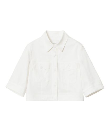 セットアップ対応商品】ドビーツイードハーフスリーブブルゾン|ANAYI