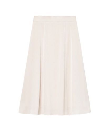 アナイ　麻スカート 新品　ホワイト セットアップ対応商品】バスケットツイードタイト スカート|ANAYI