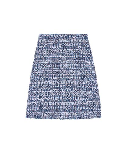 ブルーツイードフリンジミニスカート|ANAYI OFFICIAL ONLINE STORE