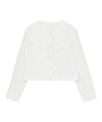 セットアップ対応商品】ドビーツイードハーフスリーブブルゾン|ANAYI