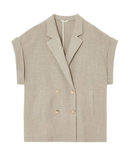 セットアップ対応商品】カラミリネンライクノーカラージャケット|ANAYI