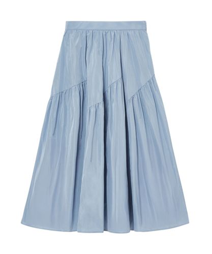 セットアップ対応商品】ストレッチナイロンタックフレア スカート