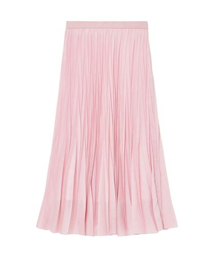 アナイのサテンプリーツスカート　未使用　新品　美品 アナイ ANAYI サテン プリーツスカート ロング 36 グレージュ /HK □OS