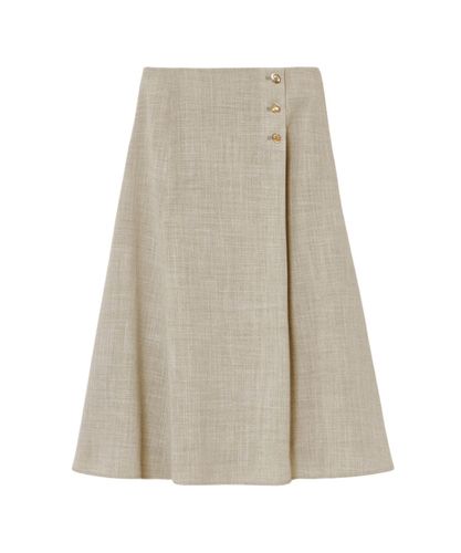 【タグ付き未使用品)アナイ　ツイードチェック切り替えスカート ベージュ11 タグ付き未使用品)アナイ ツイードチェック切り替えスカート ベージュ11