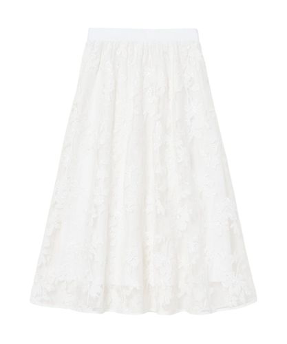 セットアップ対応商品】ストレッチナイロンタックフレア スカート