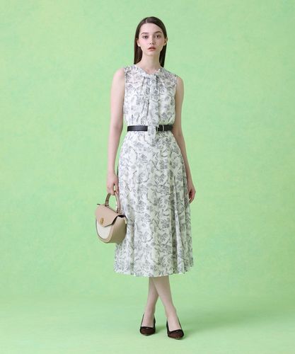 ANAYI リーフカリグラフィープリントマチフレアスカート 38 セットアップ対応商品】リーフカリグラフィープリントマチフレア