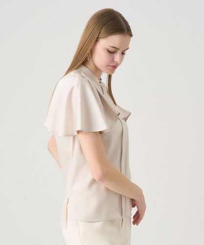 ストレッチサテンケープブラウス|ANAYI OFFICIAL ONLINE STORE