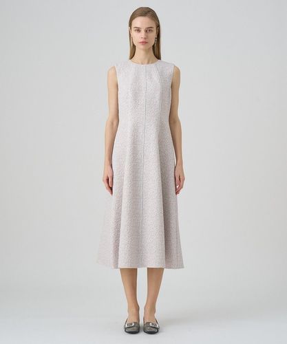 アナイ●極美品●ジャガードストレッチフレアワンピース フレンチスリーブ 春夏 M ストレッチジャガードフレア ワンピース | ANAYI/アナイ | 三越