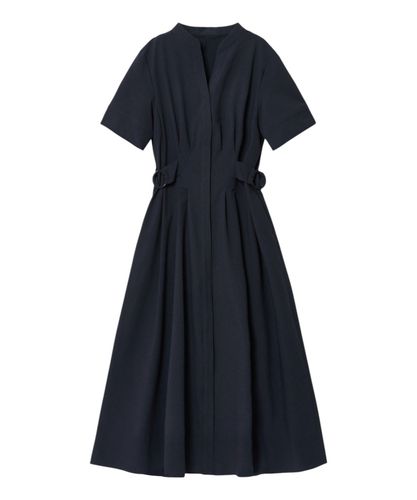 セットアップ対応商品】ウールジョーゼットシームフレアワンピース