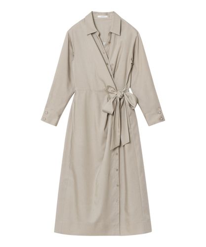 ドローイングフラワープリントシャツ ワンピース|ANAYI OFFICIAL