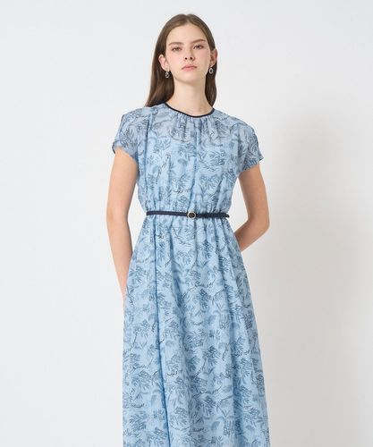 リーフカリグラフィープリントベルト付きワンピース|ANAYI