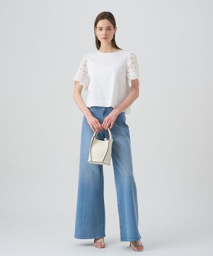 アナイ　tシャツ コンパクトポンチスカラップ袖 プルオーバー　ANAYI 白　M コンパクトポンチスカラップ袖 プルオーバー|ANAYI OFFICIAL