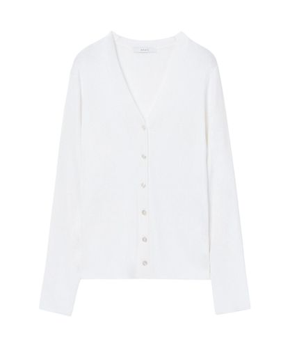 アセテートポリエステルVネック カーディガン|ANAYI OFFICIAL ONLINE