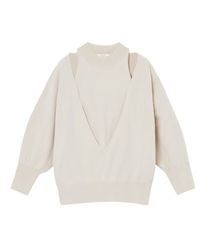 ウールシルク+シアーコンビ プルオーバー|ANAYI OFFICIAL ONLINE STORE