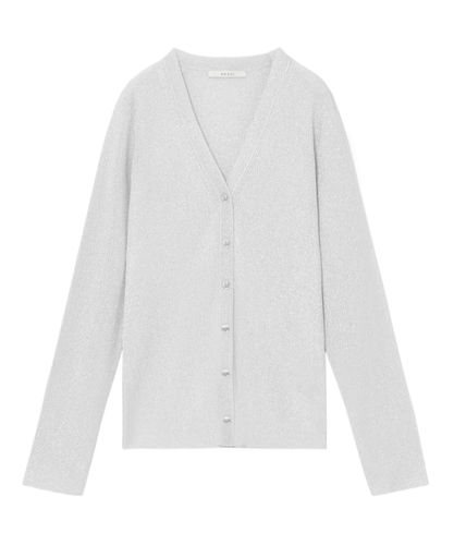 アセテートポリエステルクルーネック カーディガン|ANAYI OFFICIAL