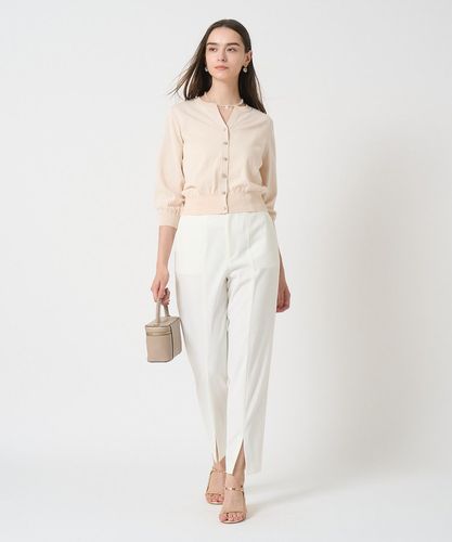 ANAYI フリリーキーネックカーディガン 38 キーネックアソート釦 カーディガン|ANAYI OFFICIAL ONLINE STORE