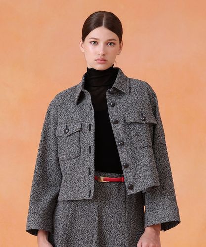 【クミクミコ 】ANAYI アナイ コットンポリメッシュブルゾン 黒 36 コットンポリメッシュブルゾン | ANAYI/アナイ | 三越伊勢丹