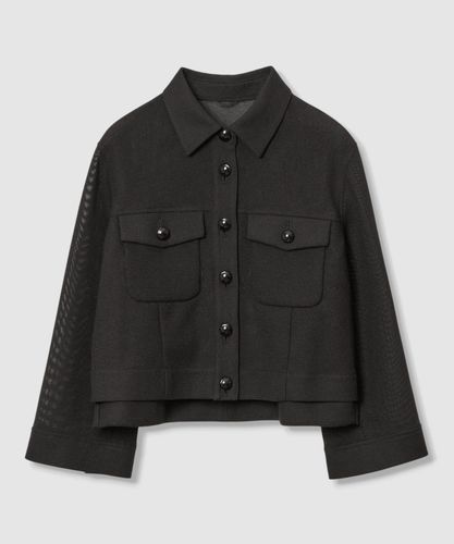 セットアップ対応商品】ドビーツイードハーフスリーブブルゾン|ANAYI