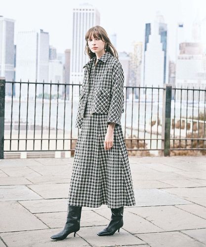 新品未使用　今期　アナイ　ツイーディージャガードポケットブルゾン セットアップ対応商品】ツイーディージャガードポケットブルゾン|ANAYI