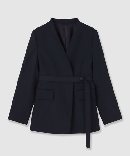 ANAYI ウールジョーゼットステンカラージャケット セットアップ対応商品】ウールジョーゼットステンカラージャケット