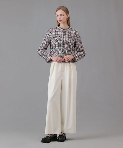 ピンクミックスツイード4ポケットジャケット|ANAYI OFFICIAL ONLINE