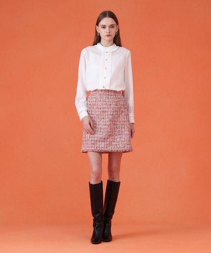 セットアップ対応商品】カラーミックスツイードミニスカート