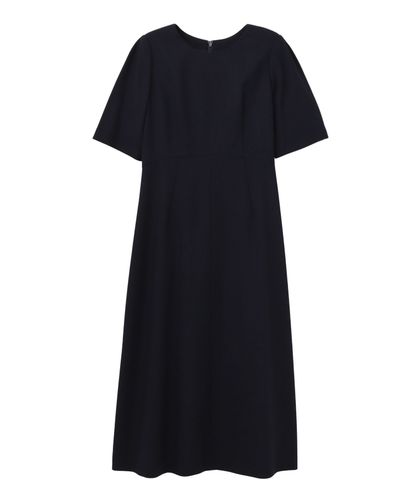 セットアップ対応商品】ウールジョーゼットシームフレアワンピース