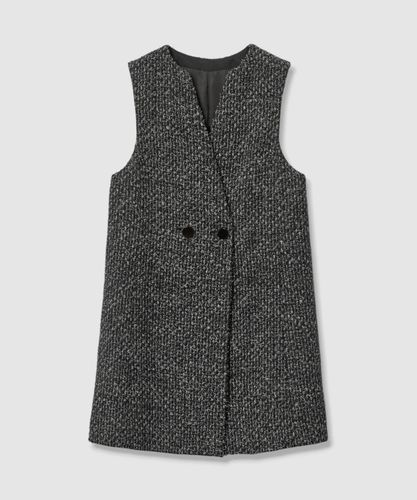 セットアップ対応商品】ツイーディージャガードキーホールネック