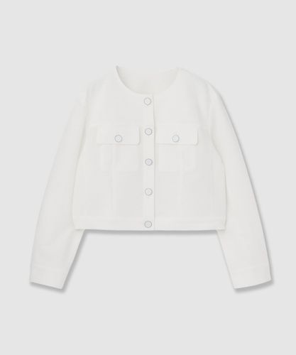 サッカーストレッチクロップドブルゾン|ANAYI OFFICIAL ONLINE STORE