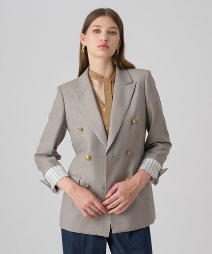 美品✨ 23AW アナイ 現行タグ ウールオックスダブルジャケット 紺ブレ M 美品✨ 23AW アナイ 現行タグ ウールオックスダブルジャケット