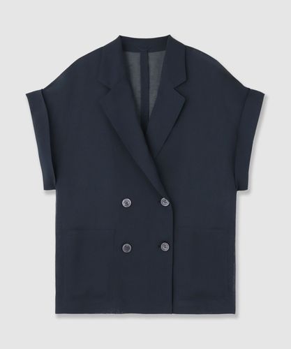 ANAYI アナイ　ネイビー　薄手　ジャケット 楽天市場】【セットアップ対応商品】ウールジョーゼットステンカラー