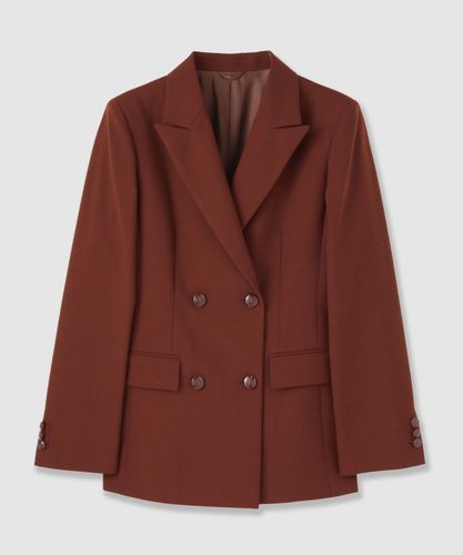 セットアップ対応商品】ウールシルクツイードペプラムジャケット|ANAYI