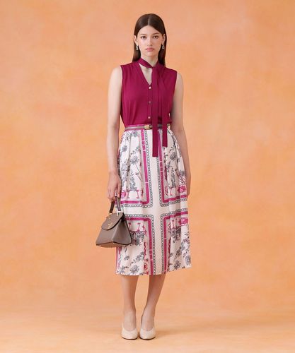 スカーフプリントタック スカート|ANAYI OFFICIAL ONLINE STORE