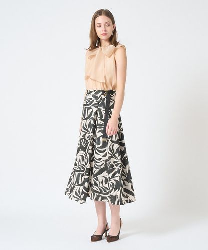 セットアップ対応商品】アートリーフサテンラップ スカート