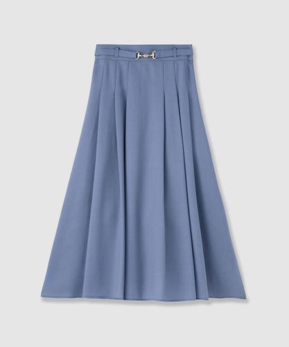 セットアップ対応商品】ストレッチナイロンタックフレア スカート